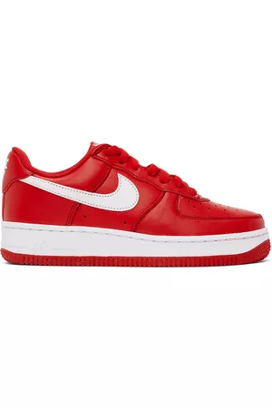 Nike Women Vintage T-Shirts - Red Air Force 1 Low Retro Sneakers