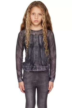 Diesel Long Sleeved T-Shirts - Kids Gray Tclau Long Sleeve T-Shirt