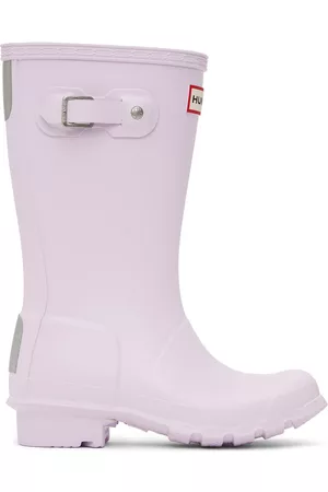 Hunter Rain Boots - Kids Purple Original Big Kids Rain Boots