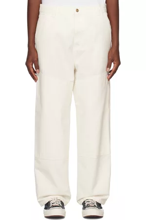 Carhartt Men Wide Leg Pants - White Wide Panel Trousers