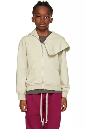 Rick Owens Hoodies - Kids Beige Mountain Hoodie