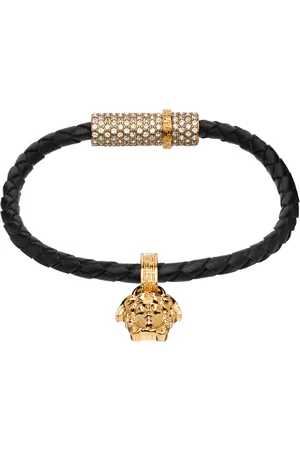 VERSACE Women Bracelets - Black Crystal Medusa Bracelet
