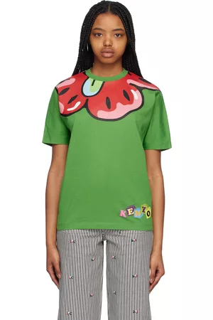Kenzo Women Kimonos - Green Paris Kimono T-Shirt