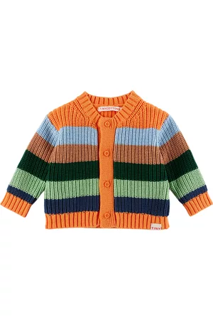 Tiny Cottons Sweatshirts - Baby Multicolor Stripes Cardigan