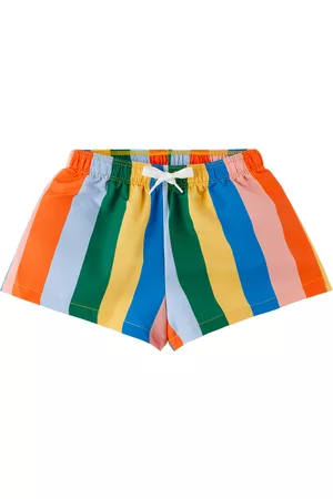 Tiny Cottons Boys Swim Shorts - Kids Multicolor Stripes Swim Shorts
