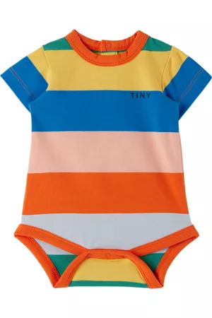 Tiny Cottons Rompers - Baby Multicolor Stripes Bodysuit