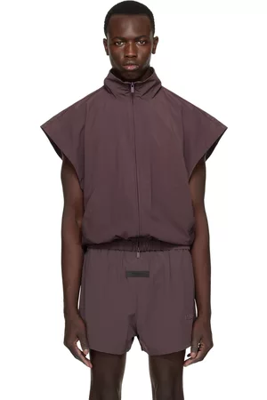 Essentials Men Vests - Purple Zip Vest