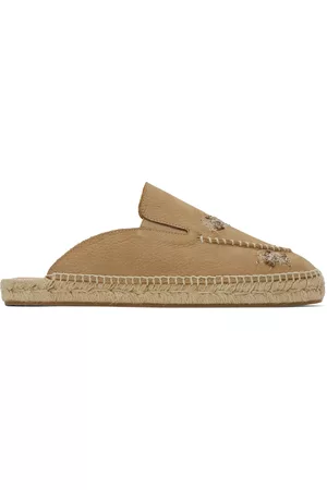 Maison Margiela Men Espadrilles - Tan Embroidered Espadrilles