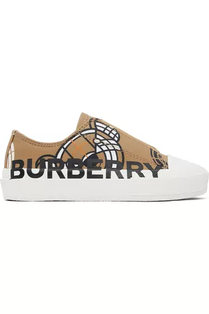 Burberry Sneakers - Kids Beige Montage Print Sneakers
