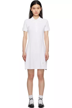 Thom Browne Women Mini Dresses - White Gusset Minidress