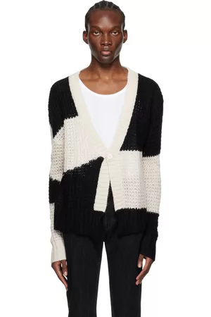 Mr. Saturday Men Sweatshirts - Black & Beige Paneled Cardigan