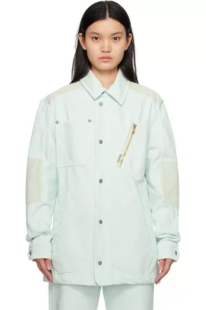 Objects IV Life Women Denim Shirts - Blue Zip Pocket Denim Shirt