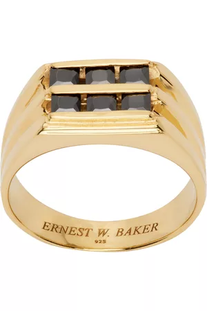 Ernest W. Baker Men Gold Rings - Gold Six Stone Ring