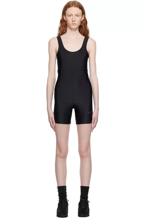 Nike Women Swimsuits - Black Paneled One-Piece Swimsuit