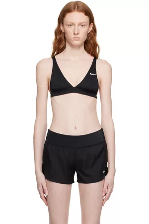 Nike Women Bikini Tops - Black Essential Bralette Bikini Top