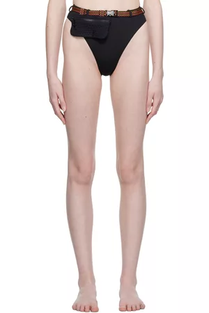 Nike Women Bikini Bottoms - Black Pouch Bikini Bottom