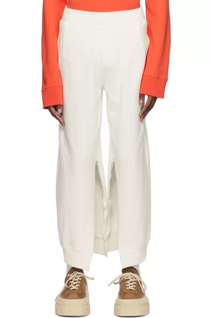 Maison Margiela Men Sweatpants - Off-White Vented Sweatpants