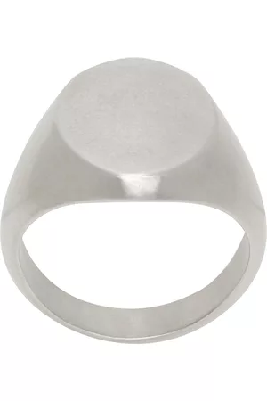 Maison Margiela Men Signet Rings - Silver Signet Ring
