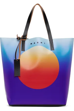Janus Medium Reversible Tote Bag in Blue - Marni
