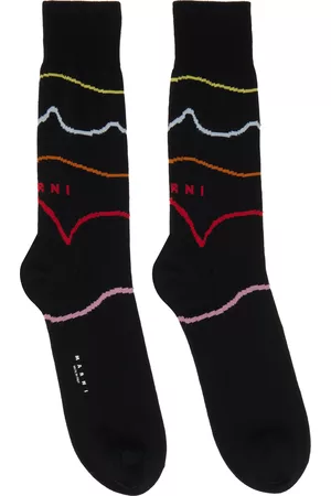 Marni Men Socks - Black Jacquard Socks