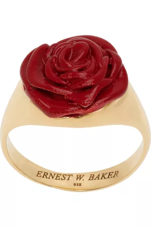 Ernest W. Baker Men Band Rings - Gold & Rose Ring