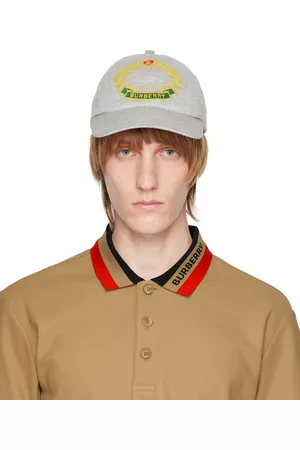 Burberry Men Caps - Gray Oak Leaf Crest Cap