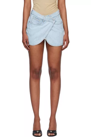 COPERNI Women Mini Skirts - Blue Wrap Denim Miniskirt