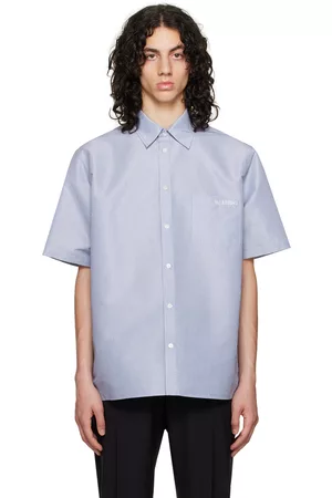 VALENTINO Men Shirts - Blue Striped Shirt