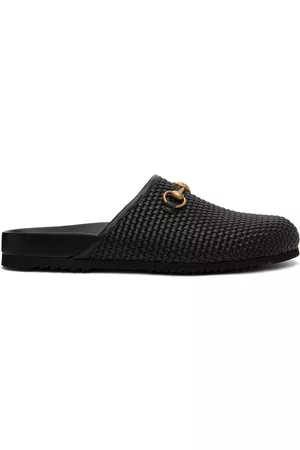 Gucci Men Loafers - Black Leather Horsebit Loafers