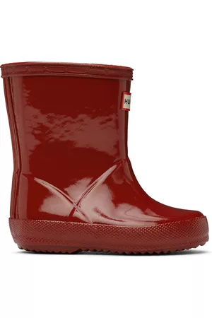 Hunter Winter Boots - Kids Red First Classic Gloss Little Kids Rain Boots