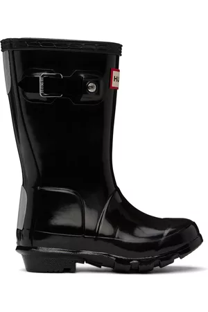 Hunter Winter Boots - Kids Black Original Gloss Big Kids Rain Boots