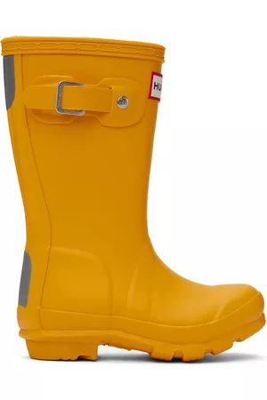 Hunter Winter Boots - Kids Yellow Original Big Kids Rain Boots