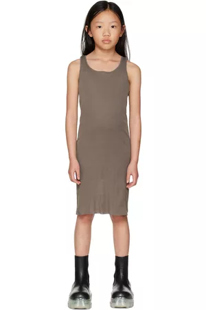 Rick Owens Girls Graduation Dresses - Kids Gray Tank Dress