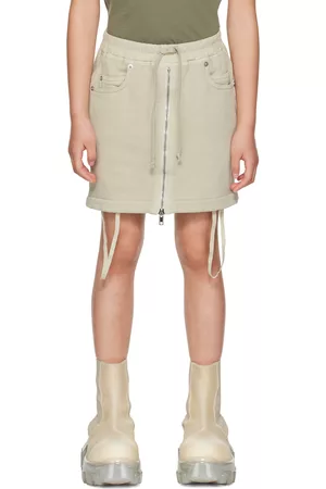 Rick Owens Girls Skirts - Kids Off-White Zip Skirt