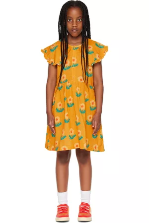 Tiny Cottons Girls Graduation Dresses - Kids Orange Violet Dress
