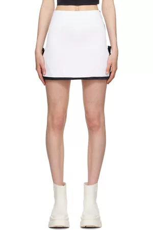 Msgm Women Mini Skirts - White Bow Miniskirt