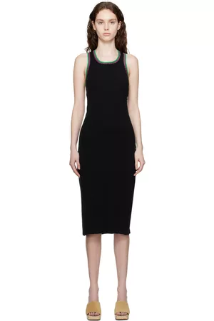 Frame Women Midi Dresses - Black Julia Sarr-Jamois Edition Crochet Midi Dress