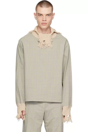 Kiko Kostadinov Men Turtleneck Sweaters - Gray Cedid Turtleneck