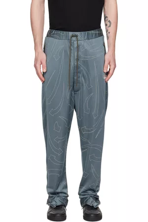 Vivienne Westwood Men Sweatpants - Gray Embroidered Track Pants