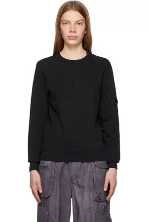 C.P. Company Women Sweatshirts - Black Lens Sweatshirt