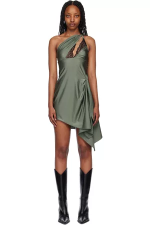 COPERNI Women Asymmetrical Dresses - Green Asymmetric Minidress