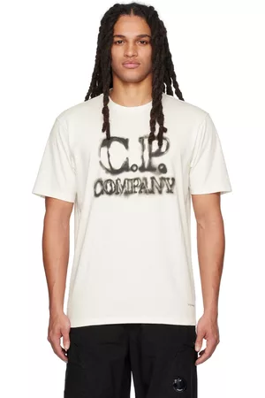 C.P. Company Men T-Shirts - White Blurry T-Shirt