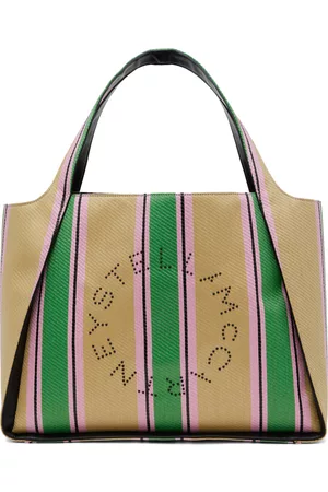 Stella McCartney Women Tote Bags - Multicolor Striped Tote