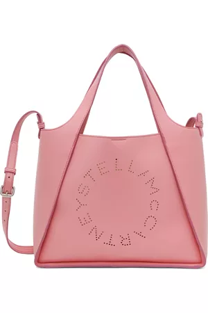 Stella McCartney Women Tote Bags - Pink Perforated Logo Tote