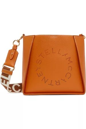 Stella McCartney Women Shoulder Bags - Orange Perforated Logo Shoulder Bag