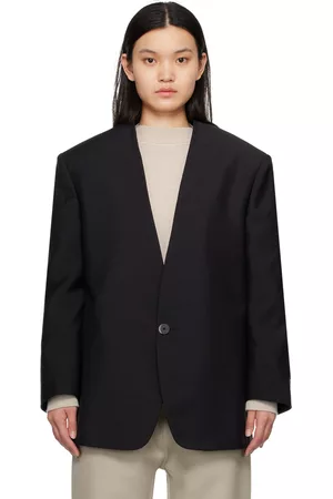 FEAR OF GOD Women Blazers - Black Lapelless Blazer