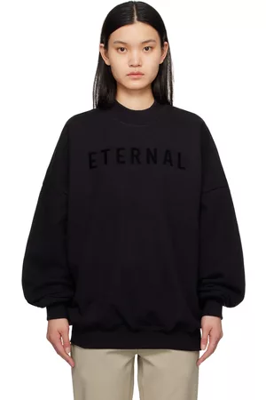 FEAR OF GOD Women Sweatshirts - Black Crewneck Sweatshirt