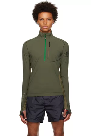 Moncler Men Tops - Green Half-Zip Sweater