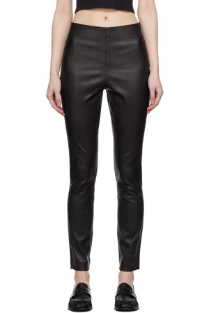 RAG&BONE Women Leather Pants - Black Simone Leather Pants