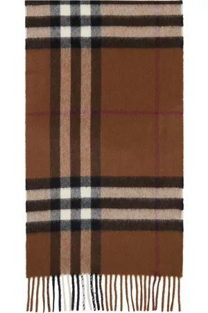 Montage Cashmere Reversible Scarf in Birch Brown